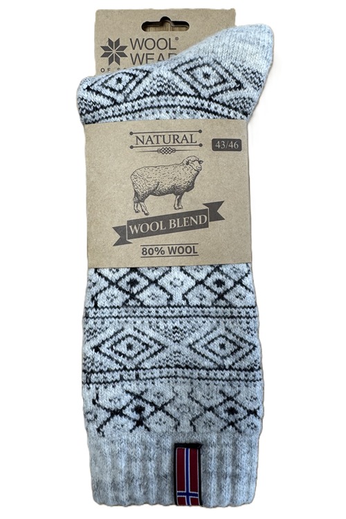 Robuste Wollsocken 80% Lammwolle von WOOLWEAR of Scandinavia