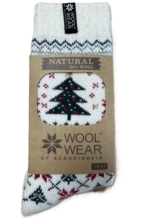 Weihnachtssocken by WOOLWEAR auf 80% Lammwolle mit Weihnachtsbaum